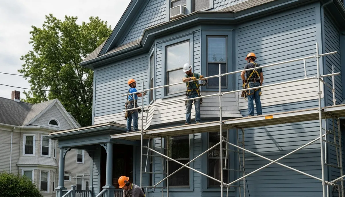 Boston, MA vinyl siding installation for a residential exterior by a professional siding contractor